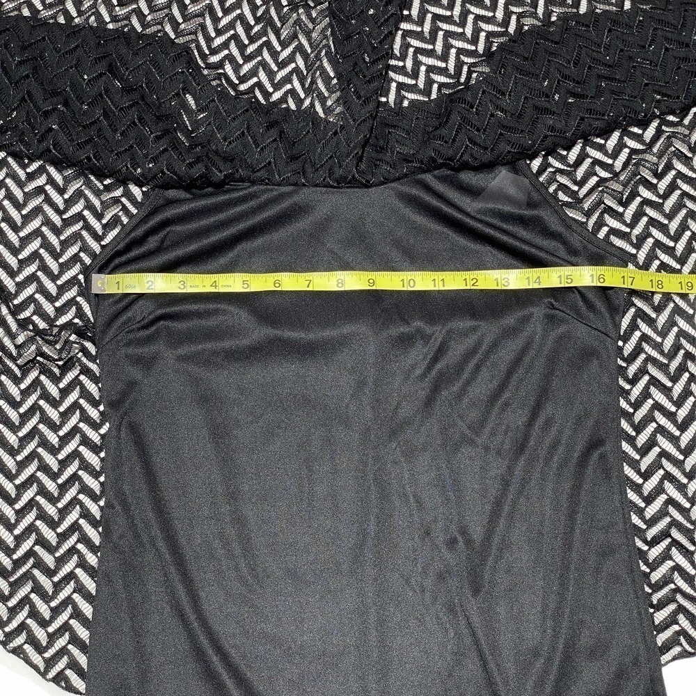 BRITTANY Black Crochet Cape Overlay Knit Blouse - Picture 7 of 10